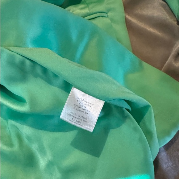 Ronny Kobo Alex Blazer Jacket NWT Size Medium Green Satin Oversized $429 - Picture 7 of 9